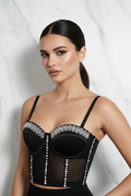 Editorial portret rhinestone corset