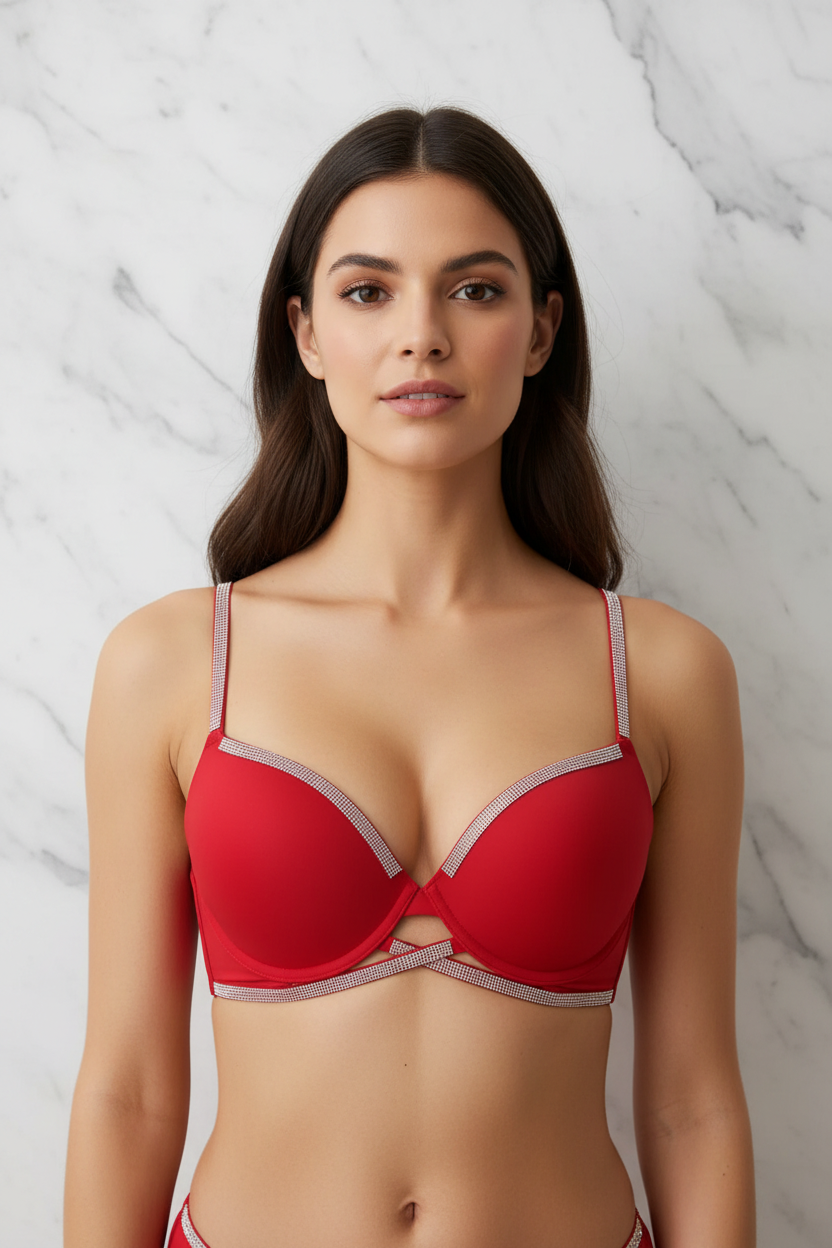 Glamoura Rouge bh frontaal op model